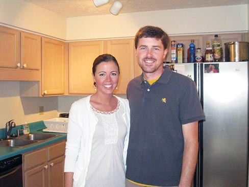 The Krabbenhofts in their Knoxville area kitchen before DIY Run My Renovation redesigned it