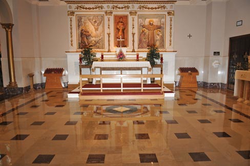 After restoration: the Franciscan Monastery of the Holy Land, in Washington, D.C. 