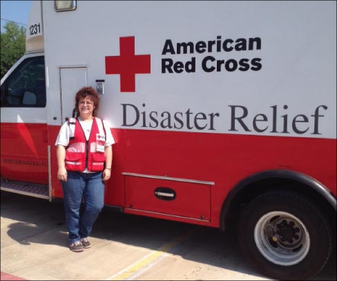 Jodi, on her most recent Red Cross deployment in Texas