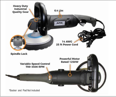 The ergonomic shape and C-handle of the 6.4 lbs. VDP-700 make it easy to control and comfortable to use. The 25-foot cord allows the user to move around a large work area without an extension cord.