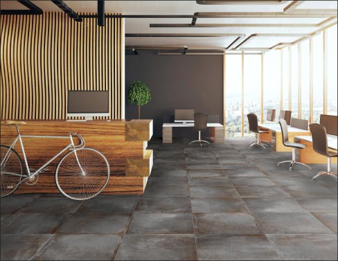 Ege Seramik’s Antwerp 24 x 24 inch glazed porcelain tile is available in earth tones and also a 12x12 inch format.