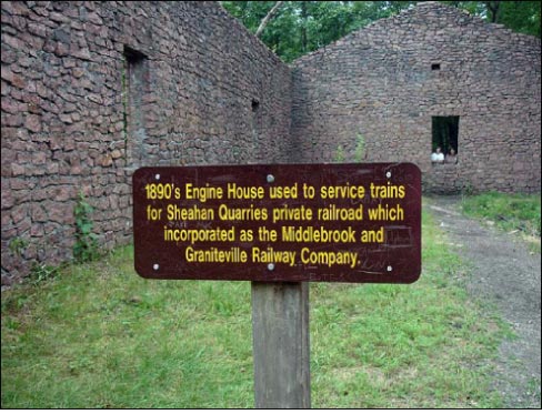 At Elephant Rocks State Park, some of the original quarry buildings are still partially standing and give a glimpse into the history of the quarry.