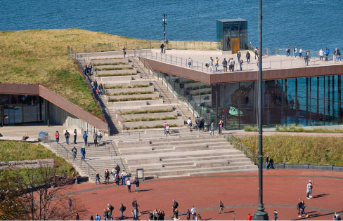 The Statue of Liberty Museum, features new construction using Stoney Creek granite.