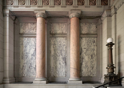 Smithsonian National Museum of the American Indian – New York City: Columns turned from Stoney Creek granite