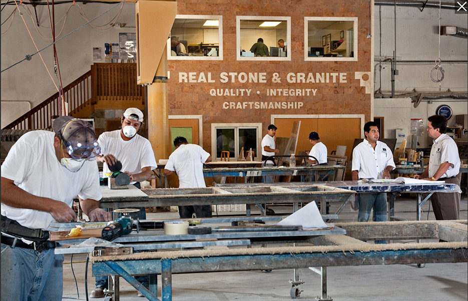 Real Stone & Granite has approximately 60 team members at both the Fort Pierce shop and its sister branch. “We’re a high-capacity shop,” said Ubilla, “and teamwork is very important to us. We couldn’t do all we do without teamwork.” 