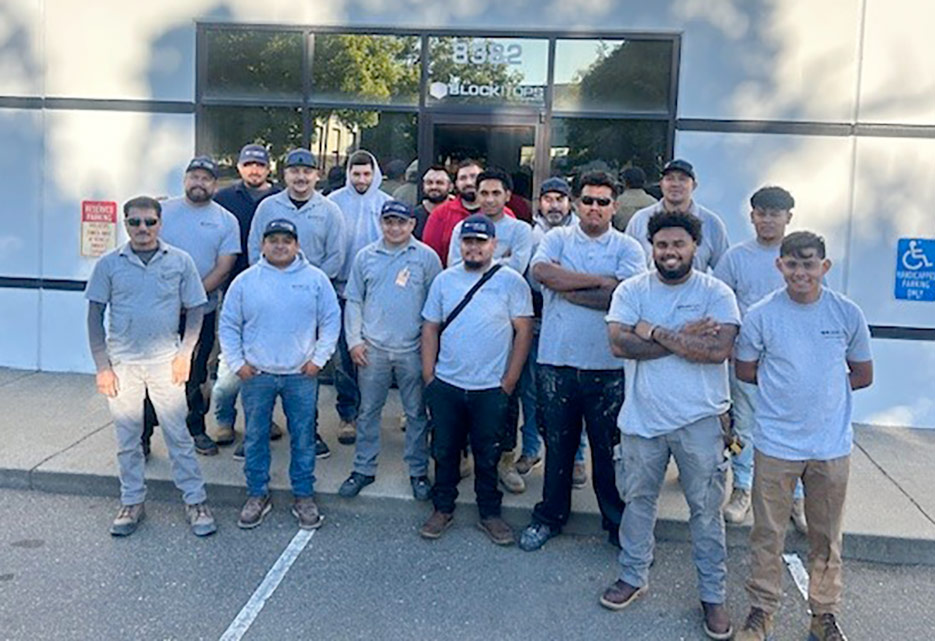 The Sacramento install crew