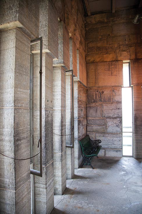 Inside of the observation area of the Bennington Battle Monument