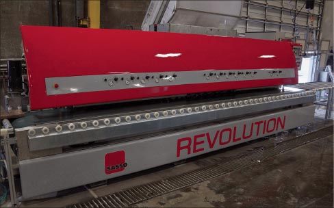 The Sasso Revolution is capable of producing full bullnose, demi-bullnose, crescent, bevel and eased edges.