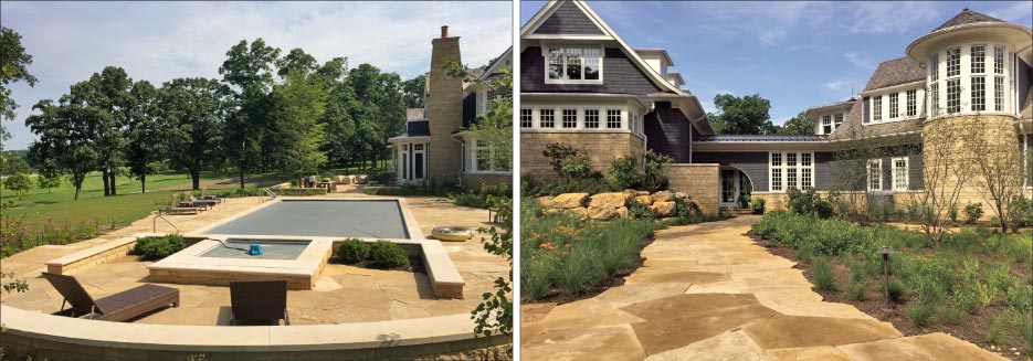 Wood: “We supplied all of the exterior veneer for this project, as well as all of the stone for the hardscape, pool area and porches, and more.”