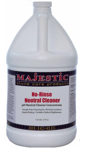 The “go to” product for most stone applications, Majestic Neutral Cleaner can be used on any surface that is safe for water.