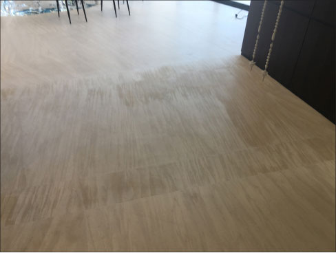 limestone flooring had some brown stains appearing without a known cause