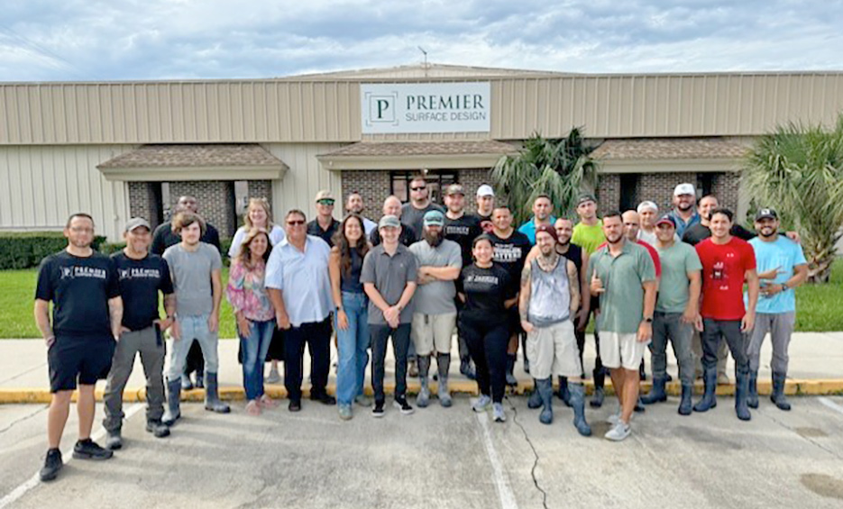  Now approaching their 10th anniversary, the Premier Surface Design shop is located in a high-growth area in Florida.