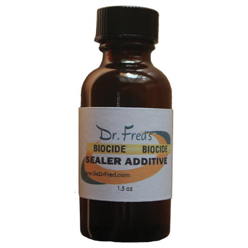 Dr. Fred has formulated a Biocide Sealer Additive that when added to any water-based or solvent-based impregnator, will inhibit mold, mildew, algae and other biological growths. It is safe for the environment, has no odor and contains no VOCs.