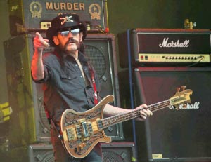 Lemmy Kilmister at the 2015 Glastonbury Music Festival