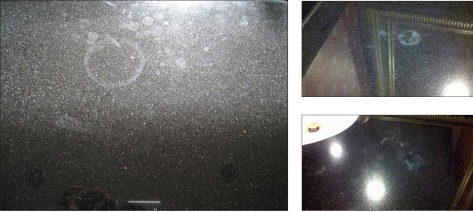 Yes, Virginia, granite can etch, under the right circumstances and composition. However, it is unusual for Absolute Black granite.