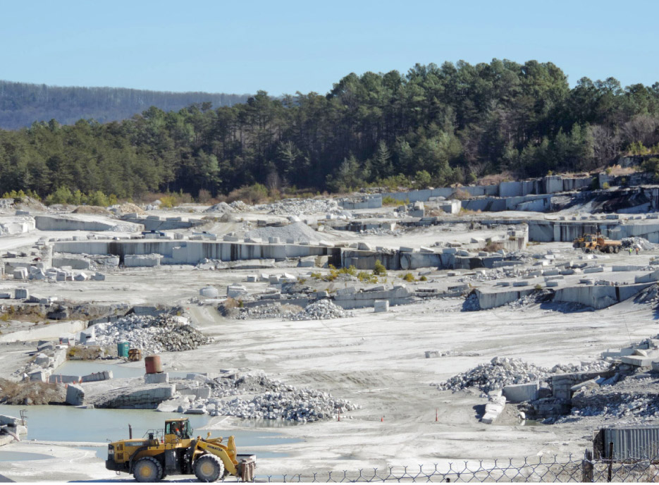 Mount AIRY is the world’s largest open face quarry, with a territory roughly equivalent to 66 football fields,  Mount Airy has been operating for more than 130 years.