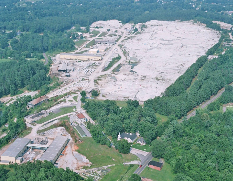 Locals in Mount Airy, North Carolina (AKA “Granite City”) call it “The Rock.” “The Rock” is the world’s largest open face quarry, encompassing territory roughly equivalent to 66 football fields. It’s so massive that it is rumored that astronauts can see “The Rock” as they orbit the Earth. 