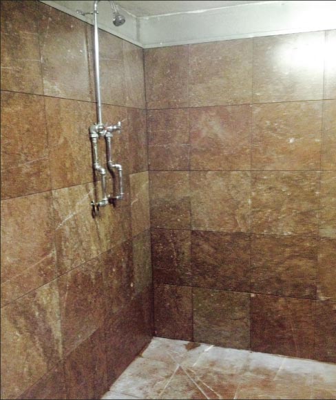 The bathroom can be a battleground for stone surfaces, and most customers don’t call you until these issues have caused problems and the stone is in need of a little – or a lot of – restoration, like this shower. Before and after deep cleaning shower walls and restoration. The floor needed to be ground and repolished.