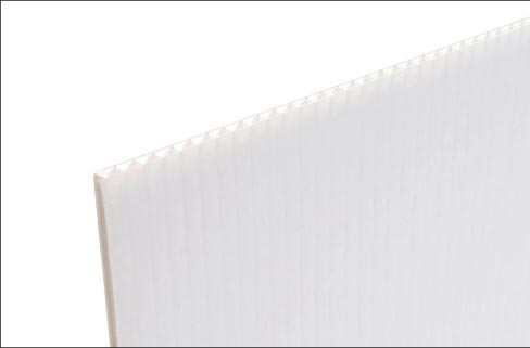 Coroplast is available in 48 x 96 inch sheets x 0.157 inches thick. Basically, it is white corrugated plastic. Polyfoam can also be used as a cushion on a saw bed when cutting vitreous (glass and porcelain) materials.