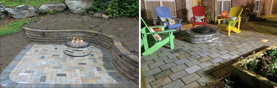 The Tomahawk Stone Splitter is capable of producing evenly- sized rectangular granite pavers and curved firepit blocks.