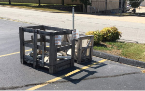 The parking lot ploy – free granite scraps for the taking. Not surprisingly, this works.