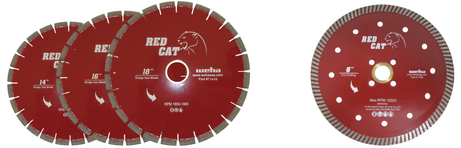 Weha Red Cat Turbo Blades for All Natural and Man-Made Stone Surfaces