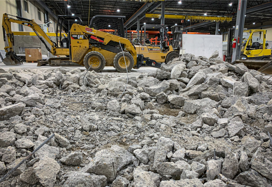 Making room for new equipment = demolition and (temporary) chaos in the shop.