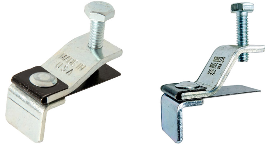 Above, left: The Original Sinkits Slot Sink Clip System won the Innovator of the Year Award from the SFA in 2011. Above, right: Sinkits High Rise Sink Clip