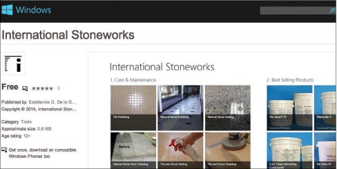 International Stoneworks Stone Care and Maintenance App