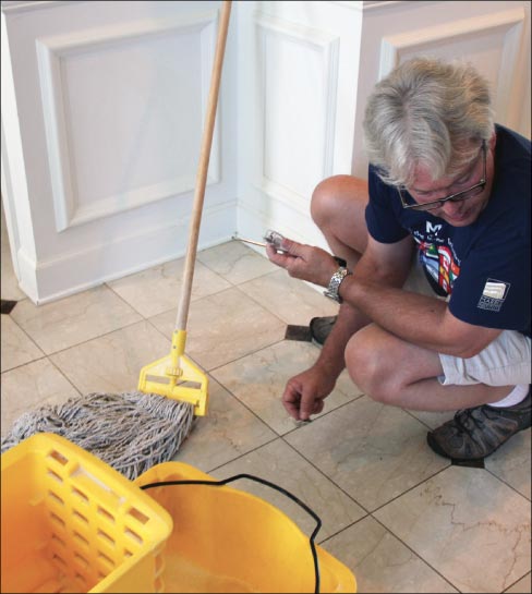 Marble floor maintenance – Keep razor blades in your gear- they will come in handy.