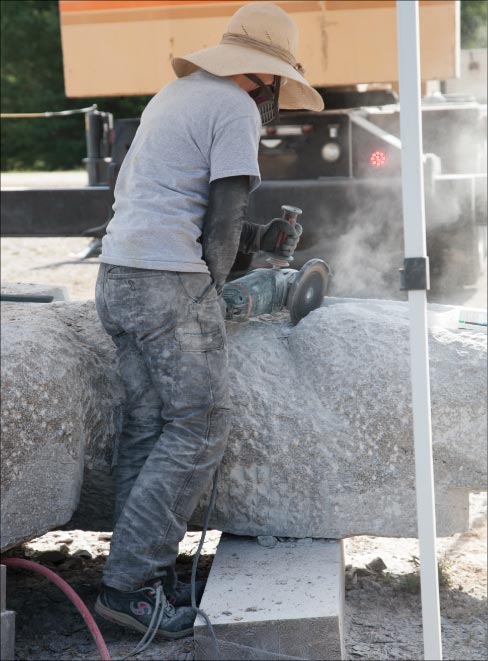 “Bringing international artists here to work beside American artists gives everyone a chance to see and talk about the different techniques, styles and stone that might be prevalent elsewhere,” explained Tilan Copson. “They get to achieve an education in international stone working. Having them interact with our international artists is a real opportunity for them.” 