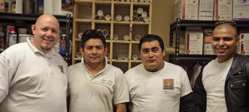 Left to right: General Manager, Mike Bivens, Alfonso Moreno, Jose Perez and Antonio Urbina. “We are a small company, but we’ve been able to execute on some very high profile projects, and we like that. Everyone in the company is able to go into the field and do every kind of work.”