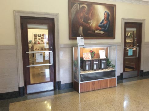 Along with the installation of a handicap ramp, The Marble Doctor also restored the terrazzo flooring throughout the main lobby, visitors lobby as well as all vestibules in the monastery. Reusing the original material instead of a remake is always the target of The Marble Doctor. That said, the company will go to great lengths to match material when they have to.