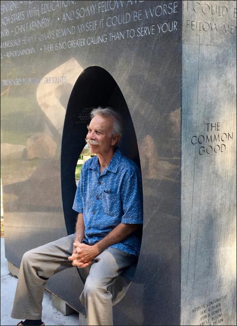 A Monument in Granite Dedicated to Public Servants