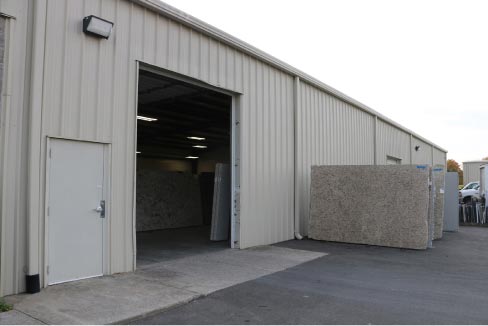 Southern Kentucky Granite shop and slab storage yard.