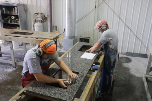 Four full-time fabricators and three dedicated installers form the backbone of Southern Kentucky Granite’s production line.