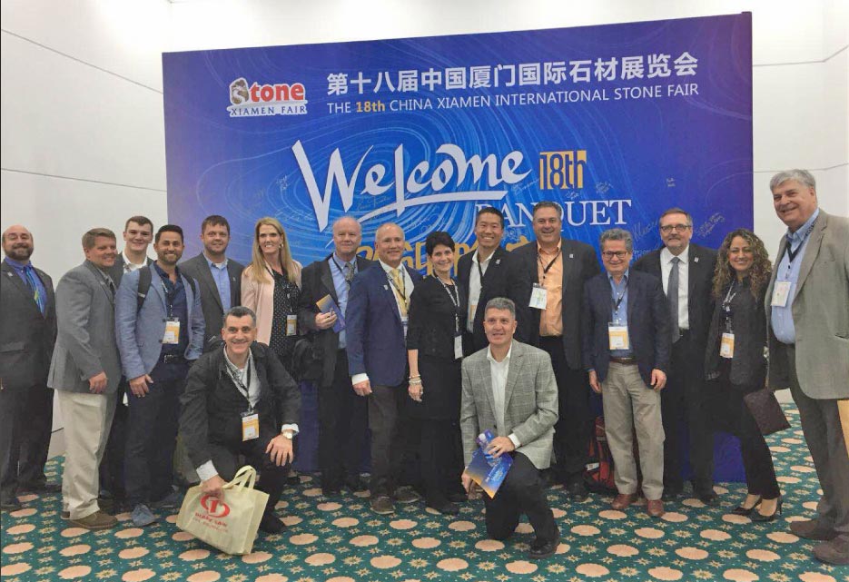 2018 delegation of volunteers at the Xiamen Stone Fair.  The deadline to apply to join the 2019 delegation is December 21, 2018.