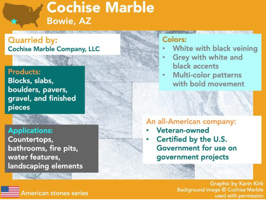 Uses of Cochise Marble