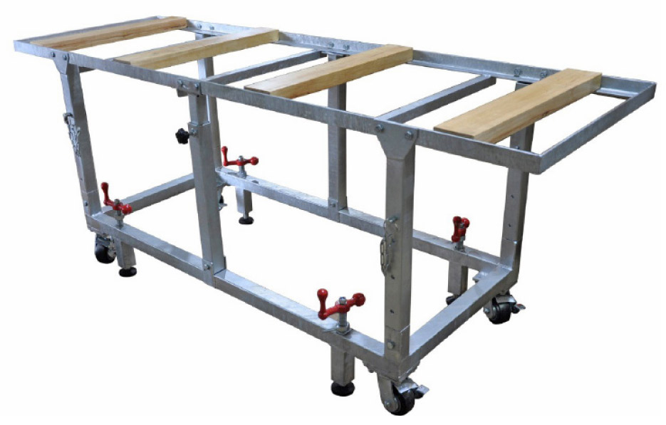 Weha has announced a new hot-dipped, galvanized work table with a load capacity of 1,100 pounds